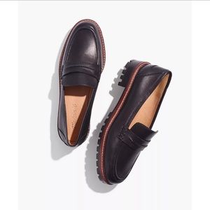 Madewell Black Leather Loafers